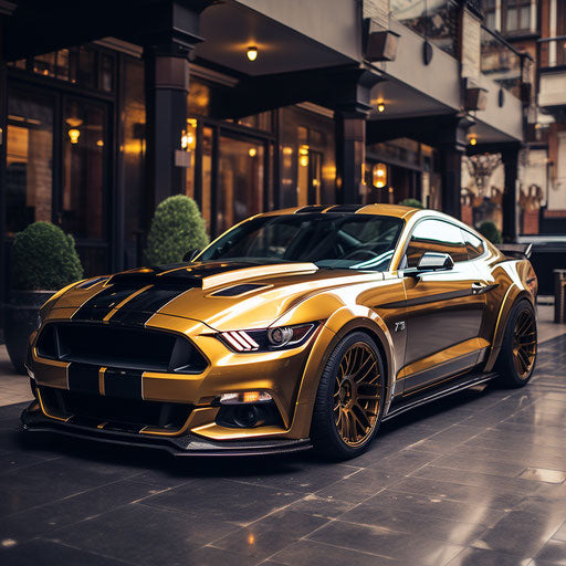 Classic Golden Sports Car