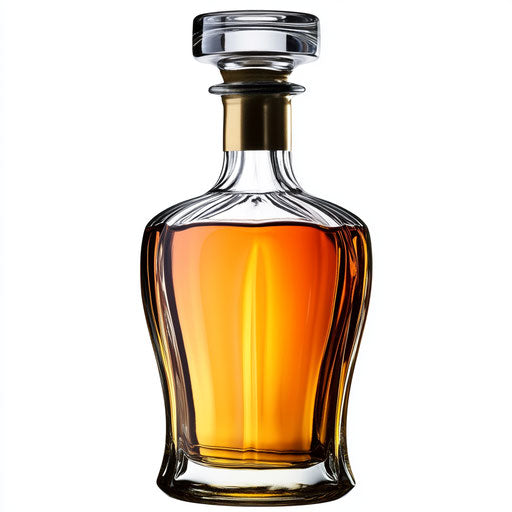 Realistic illustration of a whiskey, high resolution, no background, isolated