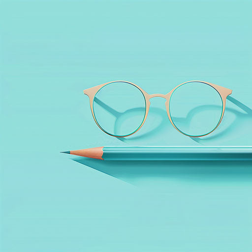 Realistic teacher clipart on serene aqua background