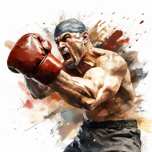 Punch clipart in the style of oil painting, on a white background