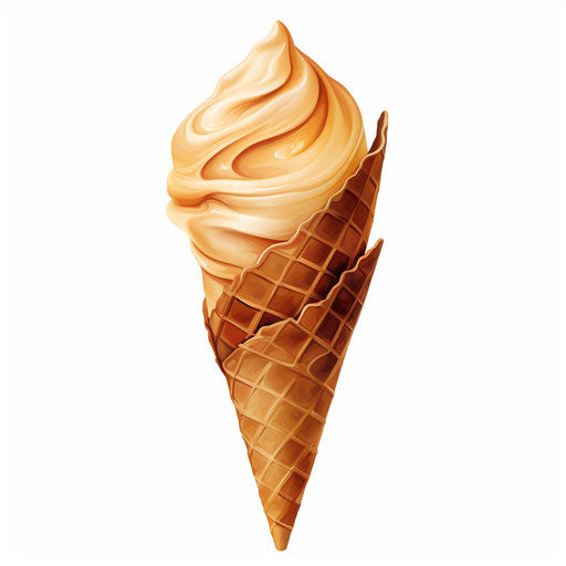 Cone clipart in the style of Oil painting, on a white background