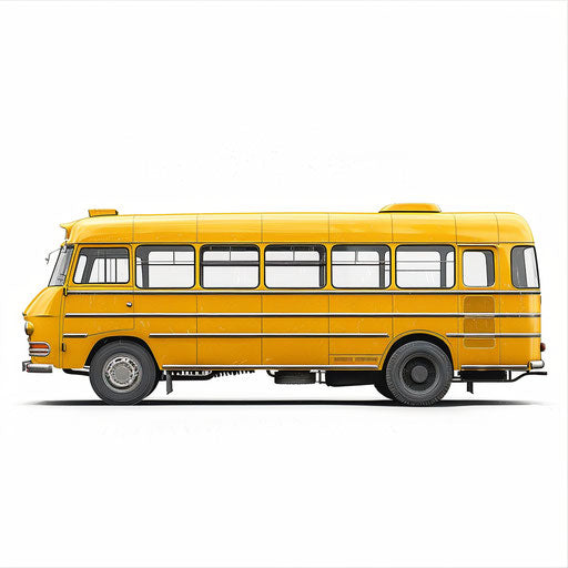 Realistic bus clip art against white background
