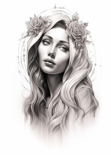 Madonna tattoo with the name Jesucristo 2