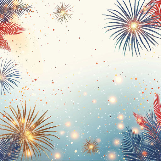 Happy new year clipart in photo realistic style with a flat random background, vintage filter and delicate lines