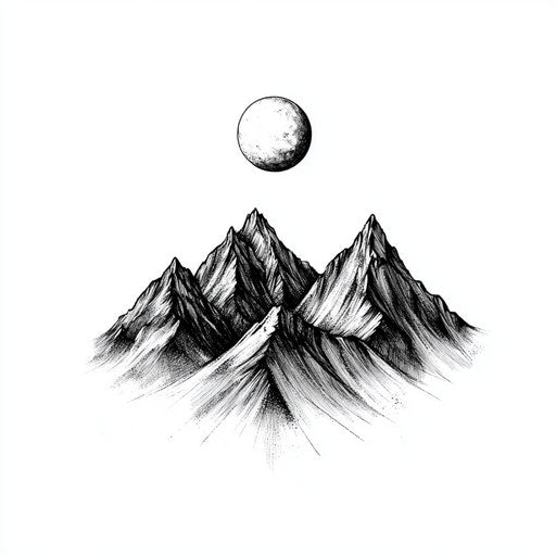 Minimalist mountain tattoo for women on forearm