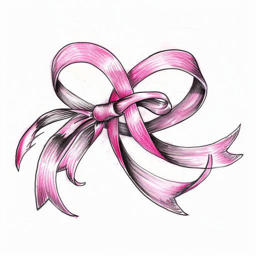 Infinity symbol intertwining with a pink ribbon