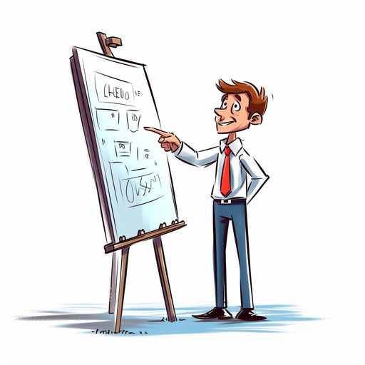 Minimalist-style whiteboard clipart, on white background