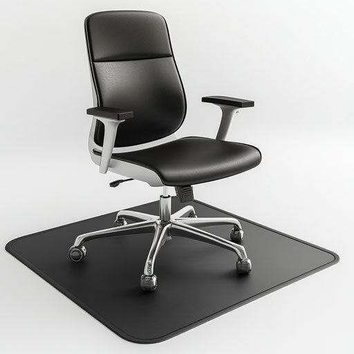 3D Floor Mat for Office Chair on flat white background