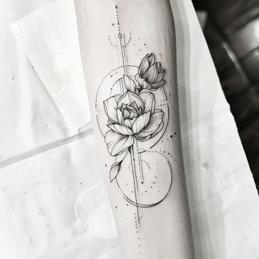 Minimalist tattoo sketch for the 13th with clean lines