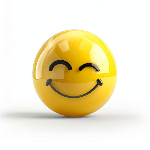 Yellow smiley face winking eye, clip art style, white background