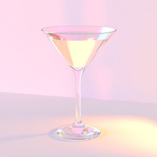 3D martini on flat white background, isolated clipart