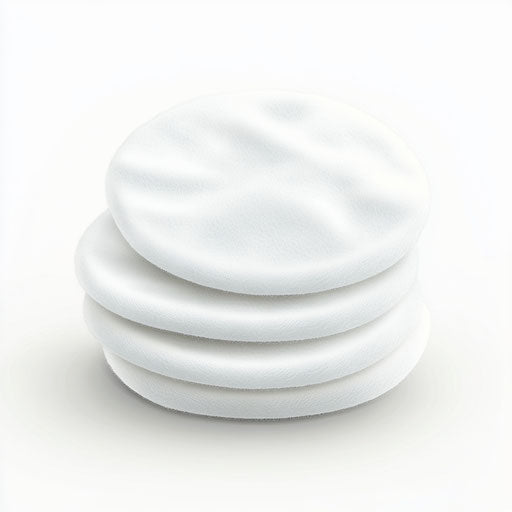 Realistic depiction of cotton pads, high resolution, isolated