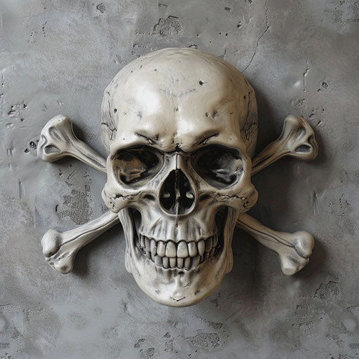 Skull and crossbones clipart, realism and refined elegance