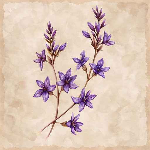 Purple flower clipart in photo realistic quality on flat background