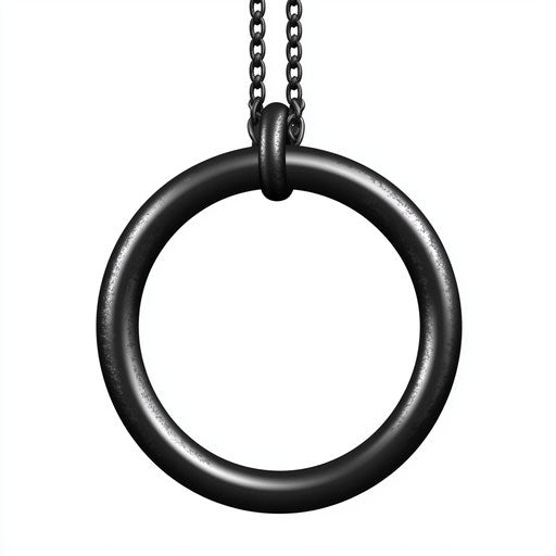 Realistic clipart of gymnastic rings, isolated, high resolution