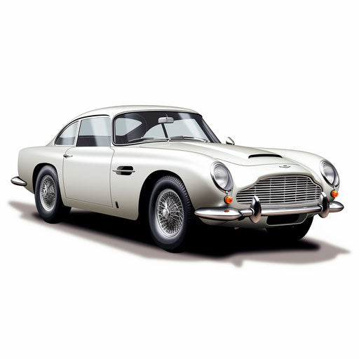 White car on white background