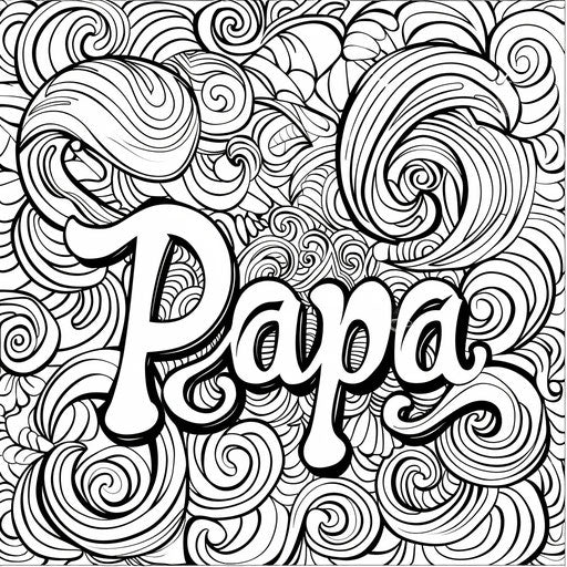 Intricate pattern surrounded by detailed shapes. Coloring book page