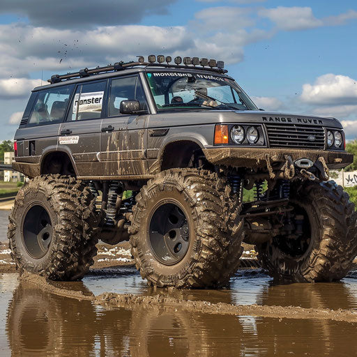 Modified off-road vehicle for muddy festival