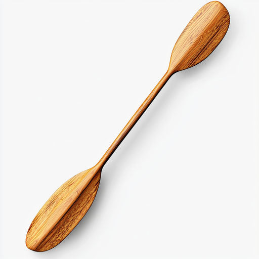Realistic depiction of a canoe paddle