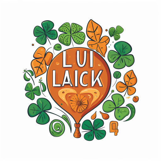 Good luck clipart in Minimalist style on white background