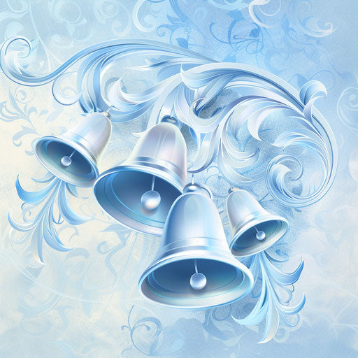 Realistic wedding bells clipart with subtle blur