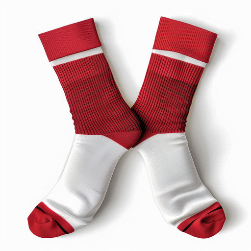 Realistic socks clipart on flat white background