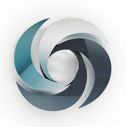 Professional photologo with grey and blue tones on white