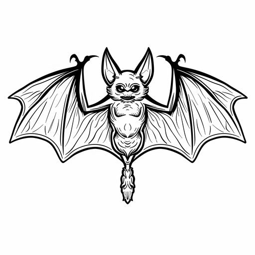 Bold outline of a bat with spread wings