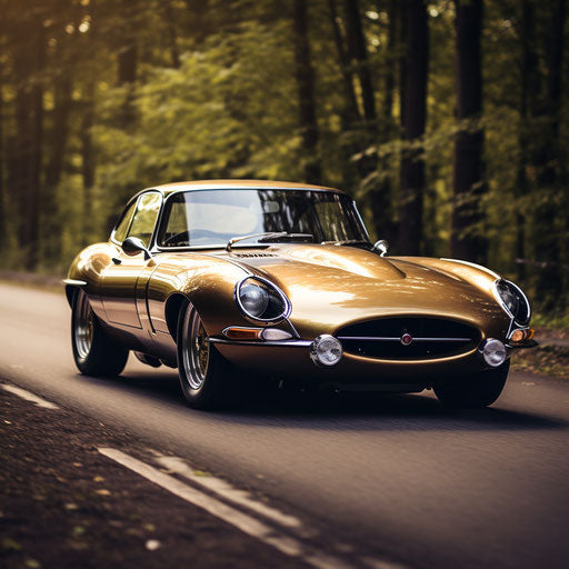 Jaguar E Type Car Gold