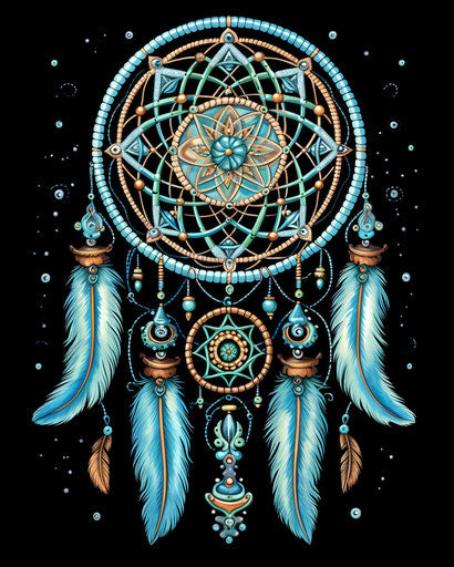 Dream catcher in sentimental realism style