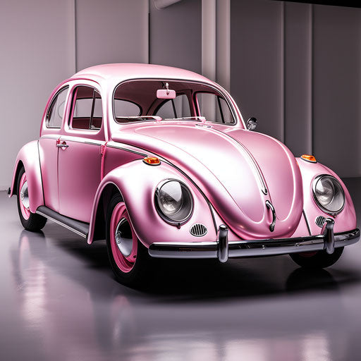 Classic VW Beetle Car Light Pink Metallic