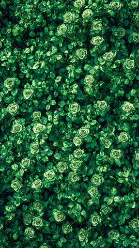 Lush rose field on solid background, HD