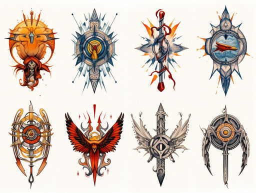 Rustic Americana, avian-themed tattoo designs