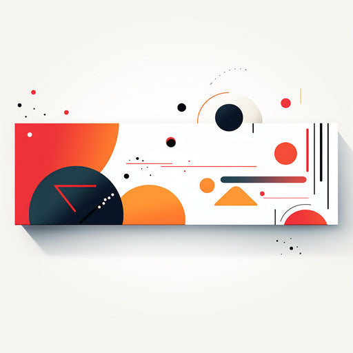 Minimalist style banner illustration, on white background