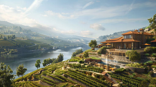 Luxurious winery in Douro Valley, Portugal