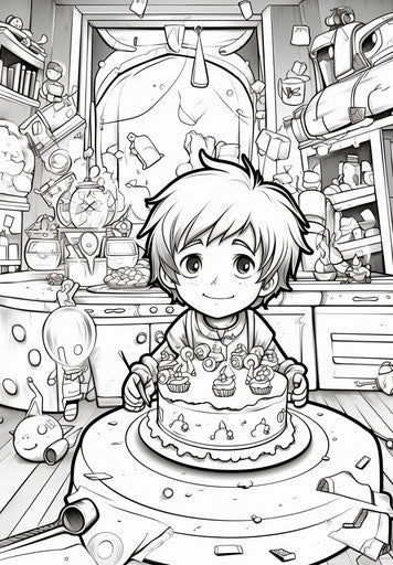 Happy birthday coloring pages for kids