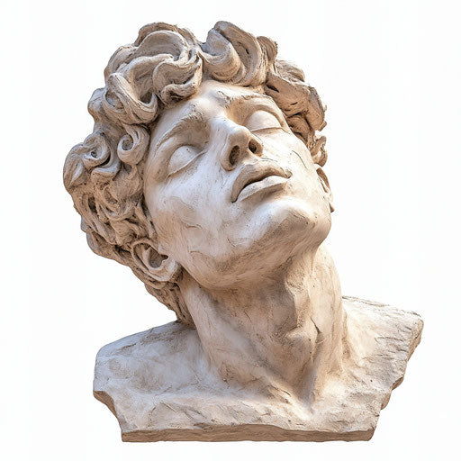 Realistic clay sculpture, high resolution, isolated