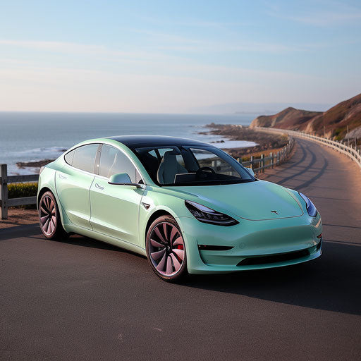 Tesla Model 3 Seafoam Green