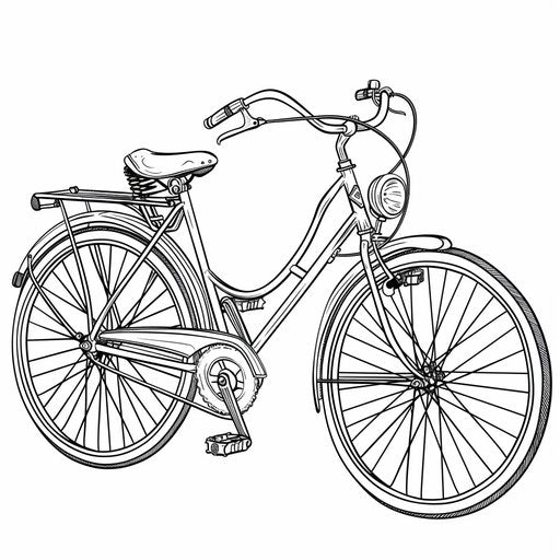 Bicycle with bell and headlight