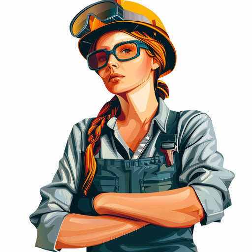 Labor day clipart with flat random background and glossy finish