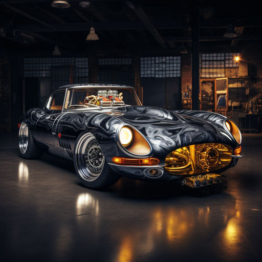 Lowrider car with hydraulics