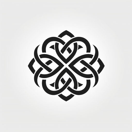 Celtic tattoo symbol on white background no skin
