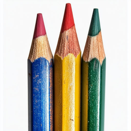 Realistic colored pencils, high resolution, transparent background