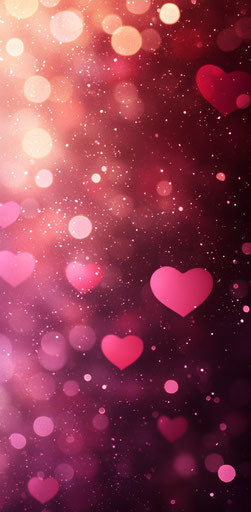 Gradient pink and red hearts for Valentine's Day