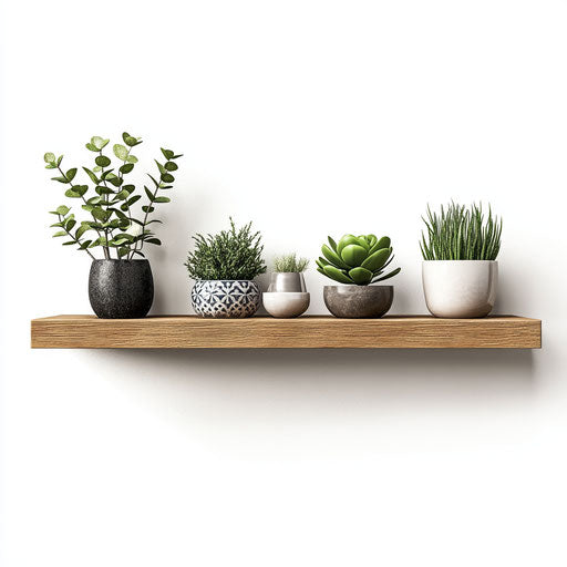 Realistic wall shelf clipart, high resolution, isolated
