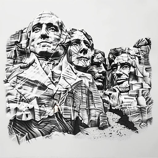 Mount Rushmore tattoo, presidential and majestic