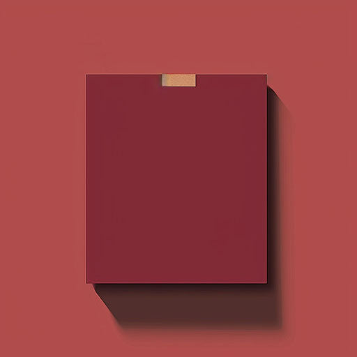 Deep maroon flat background with realistic sticky notes