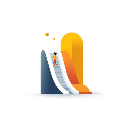 Minimalist slide illustration on white background