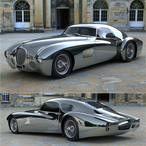 1954 Bentley R Type Continental with gullwing doors and chrome detailing