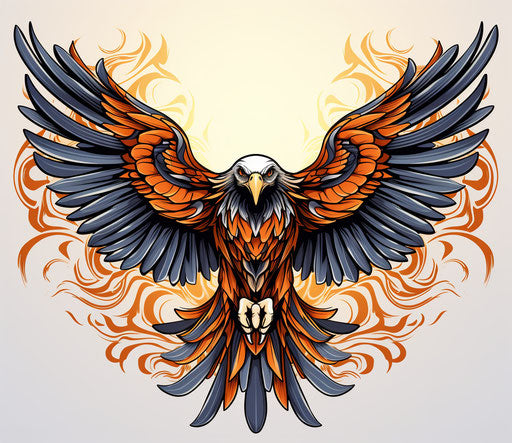 The avenger of the arch eagle with open wings